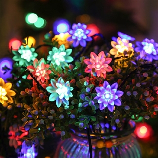 LED-lyskæde med lotusblomster – farverige lys – 1,5 m 10 lys